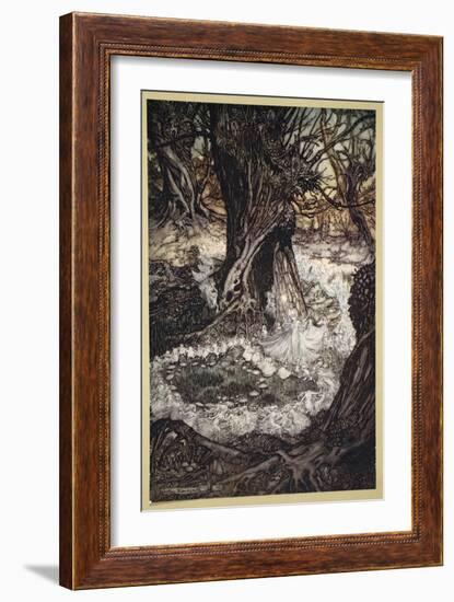 Come, Now a Roundel, Illustration from 'Midsummer Nights Dream' by William Shakespeare, 1908-Arthur Rackham-Framed Giclee Print