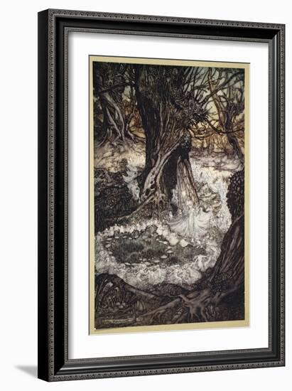 Come, Now a Roundel, Illustration from 'Midsummer Nights Dream' by William Shakespeare, 1908-Arthur Rackham-Framed Giclee Print
