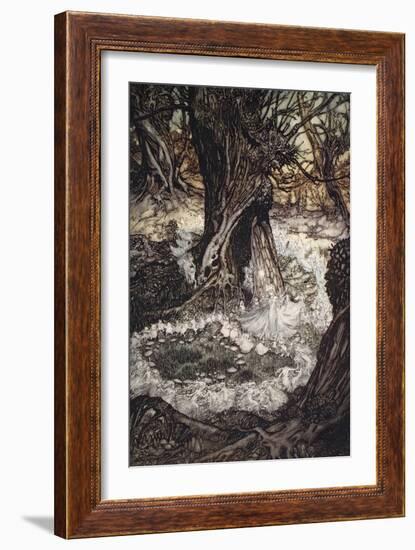 Come Now on a Roundel, Illustration from 'A Midsummer Night's Dream'-Arthur Rackham-Framed Giclee Print