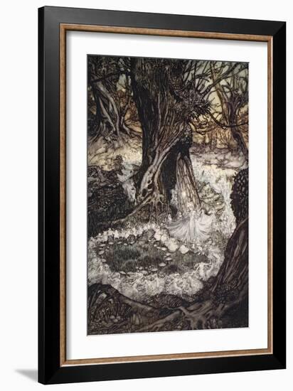 Come Now on a Roundel, Illustration from 'A Midsummer Night's Dream'-Arthur Rackham-Framed Giclee Print