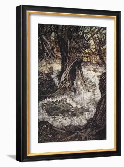 Come Now on a Roundel, Illustration from 'A Midsummer Night's Dream'-Arthur Rackham-Framed Giclee Print