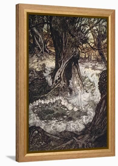 Come Now on a Roundel, Illustration from 'A Midsummer Night's Dream'-Arthur Rackham-Framed Premier Image Canvas