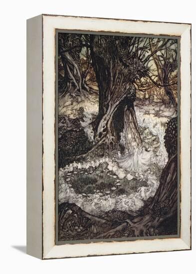 Come Now on a Roundel, Illustration from 'A Midsummer Night's Dream'-Arthur Rackham-Framed Premier Image Canvas