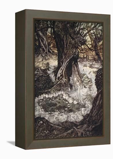 Come Now on a Roundel, Illustration from 'A Midsummer Night's Dream'-Arthur Rackham-Framed Premier Image Canvas