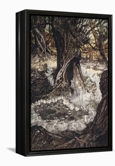 Come Now on a Roundel, Illustration from 'A Midsummer Night's Dream'-Arthur Rackham-Framed Premier Image Canvas