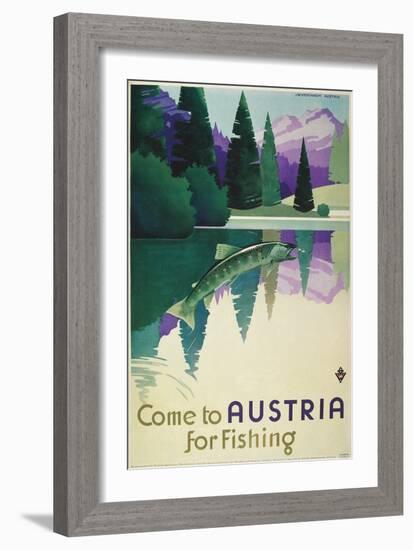 Come to Austria for Fishing-null-Framed Art Print