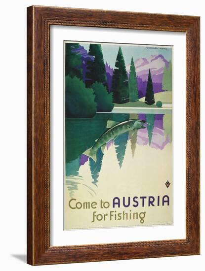 Come to Austria for Fishing-null-Framed Art Print
