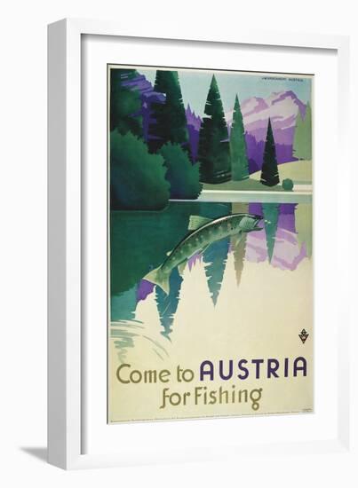 Come to Austria for Fishing-null-Framed Art Print