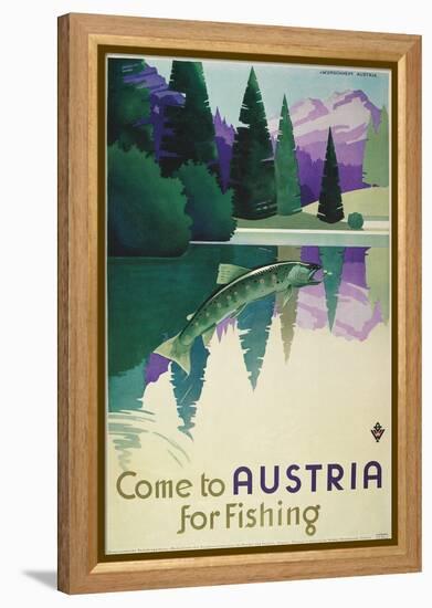 Come to Austria for Fishing-null-Framed Stretched Canvas