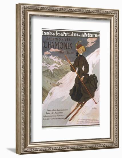 Come to Chamonix for the Very Finest Skiing-Abel Faivre-Framed Photographic Print