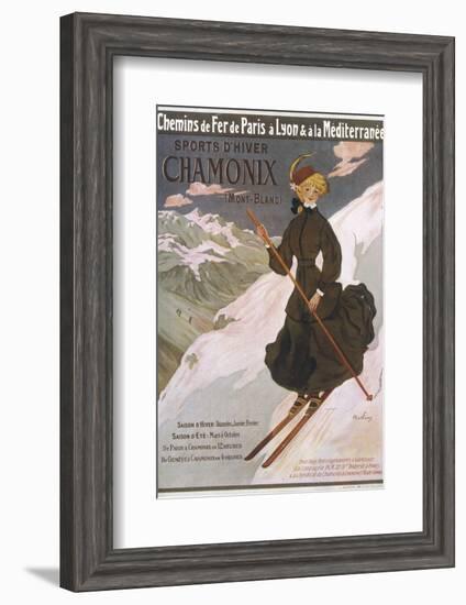 Come to Chamonix for the Very Finest Skiing-Abel Faivre-Framed Photographic Print