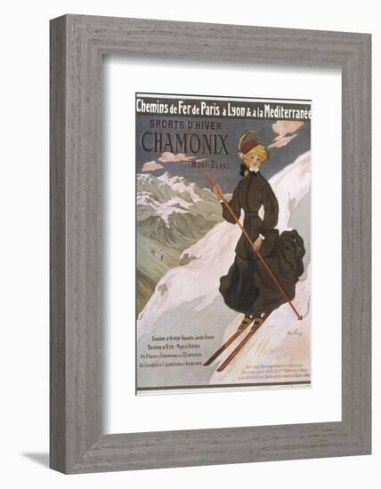 Come to Chamonix for the Very Finest Skiing-Abel Faivre-Framed Photographic Print