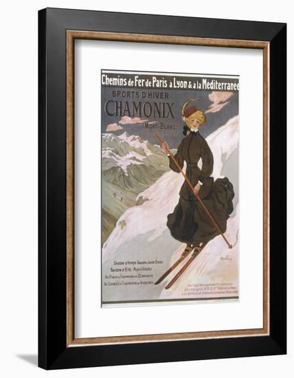 Come to Chamonix for the Very Finest Skiing-Abel Faivre-Framed Photographic Print