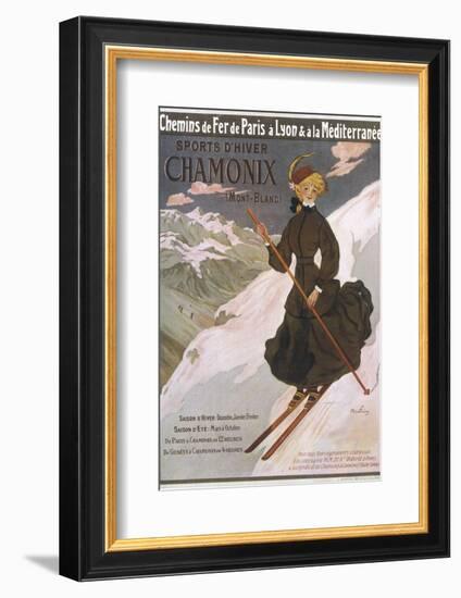 Come to Chamonix for the Very Finest Skiing-Abel Faivre-Framed Photographic Print