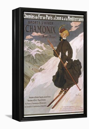 Come to Chamonix for the Very Finest Skiing-Abel Faivre-Framed Premier Image Canvas