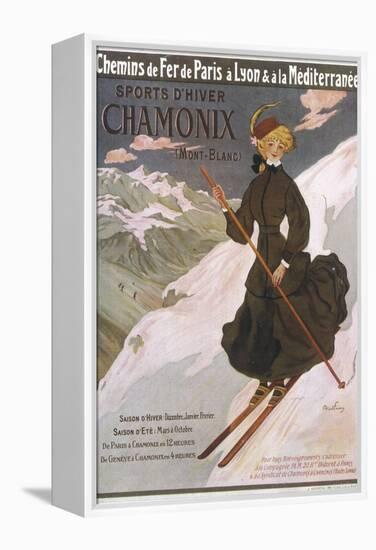 Come to Chamonix for the Very Finest Skiing-Abel Faivre-Framed Premier Image Canvas