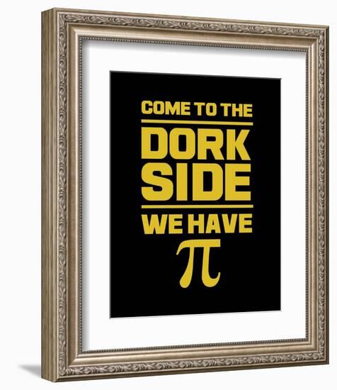 Come To The Dork Side Black-Color Me Happy-Framed Art Print