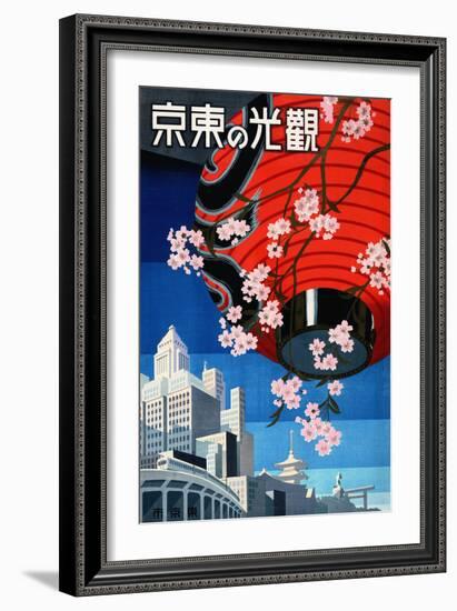 "Come to Tokyo" Vintage Japanese Travel Poster, 1930s-Piddix-Framed Premium Giclee Print