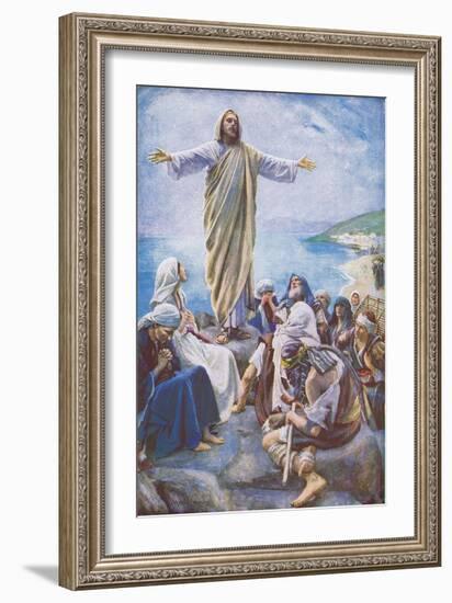 Come unto Me, Illustration From'harold Copping Pictures: the Crown Series', C.1920'S (Colour Litho)-Harold Copping-Framed Giclee Print