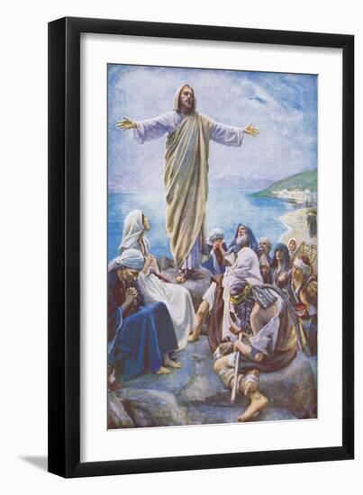 Come unto Me, Illustration From'harold Copping Pictures: the Crown Series', C.1920'S (Colour Litho)-Harold Copping-Framed Giclee Print