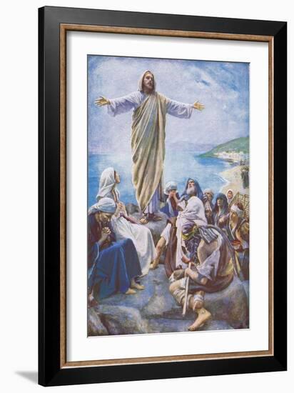 Come unto Me, Illustration From'harold Copping Pictures: the Crown Series', C.1920'S (Colour Litho)-Harold Copping-Framed Giclee Print