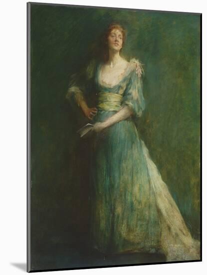 Comedia, C.1892-94 (Oil on Panel)-Thomas Wilmer Dewing-Mounted Giclee Print