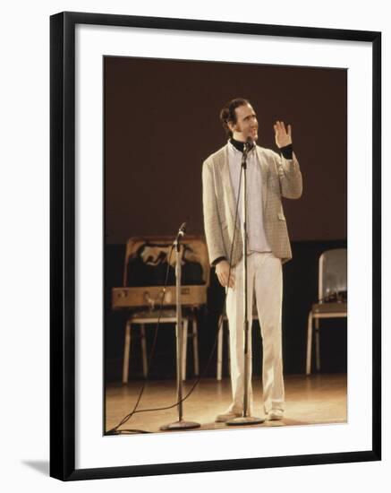 Comedian / Actor Andy Kaufman During Performance at Carnegie Hall-Ted Thai-Framed Premium Photographic Print