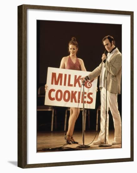 Comedian / Actor Andy Kaufman During Performance at Carnegie Hall-Ted Thai-Framed Premium Photographic Print