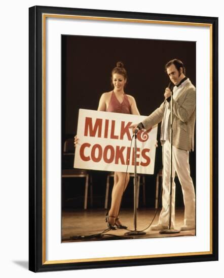 Comedian / Actor Andy Kaufman During Performance at Carnegie Hall-Ted Thai-Framed Premium Photographic Print