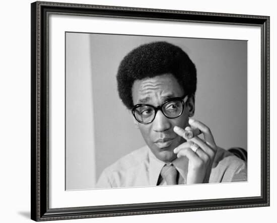 Comedian Bill Cosby Holding Cigar-Alfred Eisenstaedt-Framed Premium Photographic Print