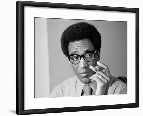Comedian Bill Cosby Holding Cigar-Alfred Eisenstaedt-Framed Premium Photographic Print
