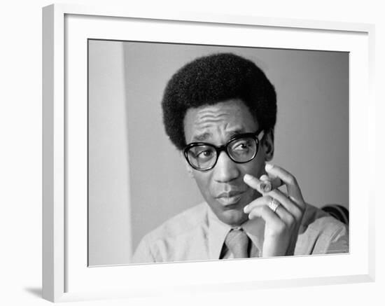 Comedian Bill Cosby Holding Cigar-Alfred Eisenstaedt-Framed Premium Photographic Print