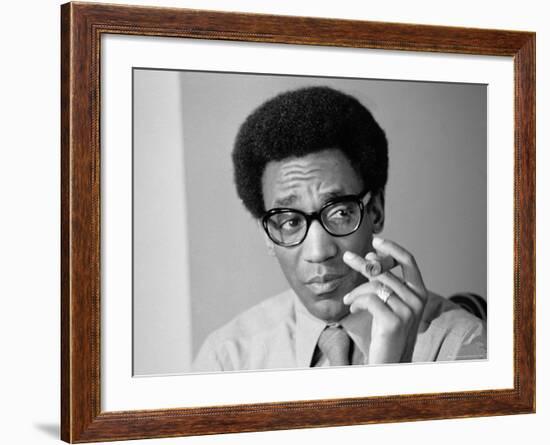 Comedian Bill Cosby Holding Cigar-Alfred Eisenstaedt-Framed Premium Photographic Print