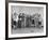 Comedian Jack Benny and Wife Posing with Cast of His Radio Show-null-Framed Photographic Print