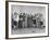 Comedian Jack Benny and Wife Posing with Cast of His Radio Show-null-Framed Photographic Print