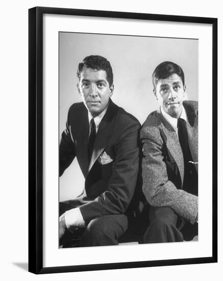 Comedian Jerry Lewis and Dean Martin Posing Side by Side-Ralph Morse-Framed Premium Photographic Print