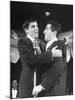 Comedian Jerry Lewis Singing with His Partner Dean Martin, at the Copacabana-Ralph Morse-Mounted Premium Photographic Print