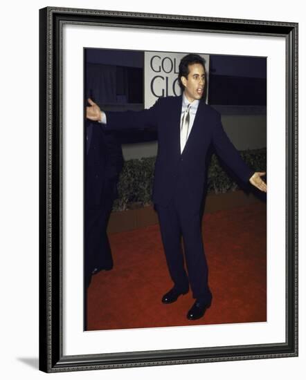 Comedian Jerry Seinfeld at Golden Globe Awards-Mirek Towski-Framed Premium Photographic Print