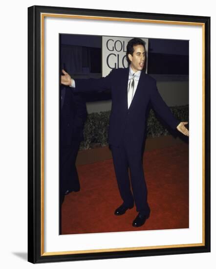 Comedian Jerry Seinfeld at Golden Globe Awards-Mirek Towski-Framed Premium Photographic Print