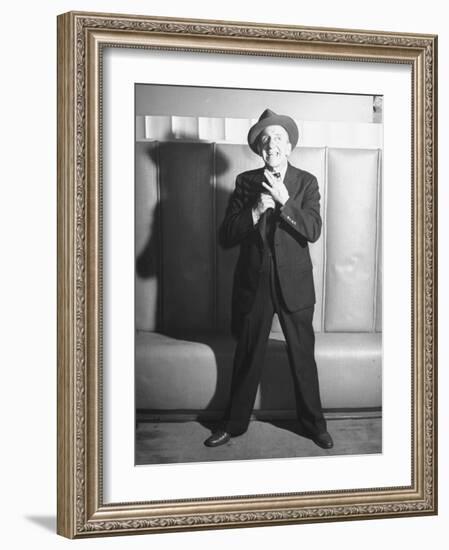 Comedian Jimmy Durante Performing-null-Framed Photographic Print