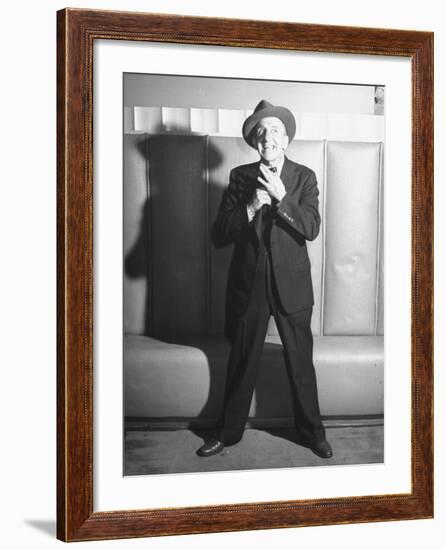 Comedian Jimmy Durante Performing-null-Framed Photographic Print