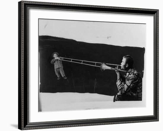 Comedian-Musician Spike Jones Playfully Posing for a Picture-J^ R^ Eyerman-Framed Premium Photographic Print