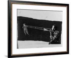 Comedian-Musician Spike Jones Playfully Posing for a Picture-J. R. Eyerman-Framed Premium Photographic Print