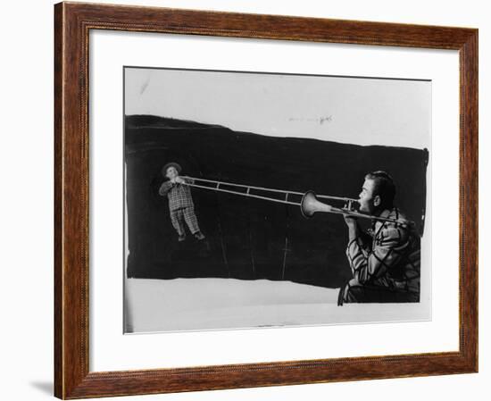 Comedian-Musician Spike Jones Playfully Posing for a Picture-J^ R^ Eyerman-Framed Premium Photographic Print