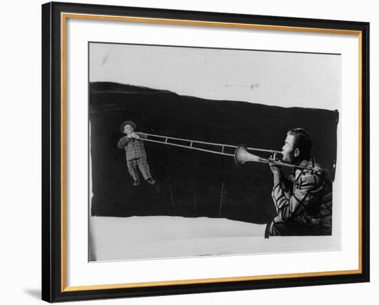 Comedian-Musician Spike Jones Playfully Posing for a Picture-J^ R^ Eyerman-Framed Premium Photographic Print