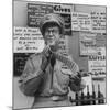Comedian Phil Silvers Shuffling Cards on His Television Show-Yale Joel-Mounted Premium Photographic Print
