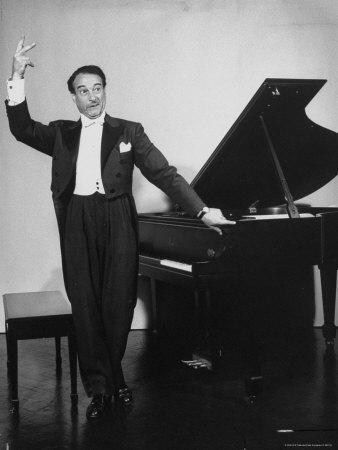 Comedian Pianist Victor Borge, in White Tie and Tails, Standing at Piano  and Making Funny Faces' Premium Photographic Print - Peter Stackpole |  Art.com