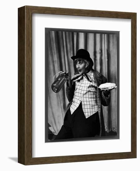 Comedienne Lucille Ball Clowns During TV Episode of "I Love Lucy"-Loomis Dean-Framed Photographic Print