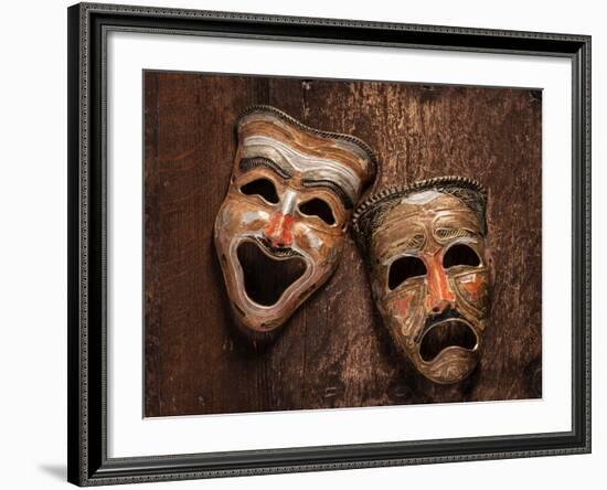 Comedy and Tragedy Masks Lying-Lars Hallstrom-Framed Photographic Print