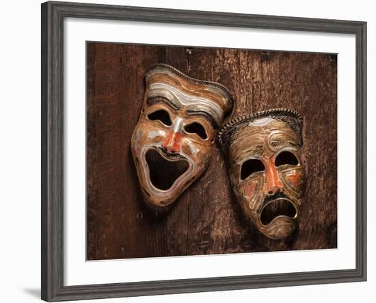 Comedy and Tragedy Masks Lying-Lars Hallstrom-Framed Photographic Print